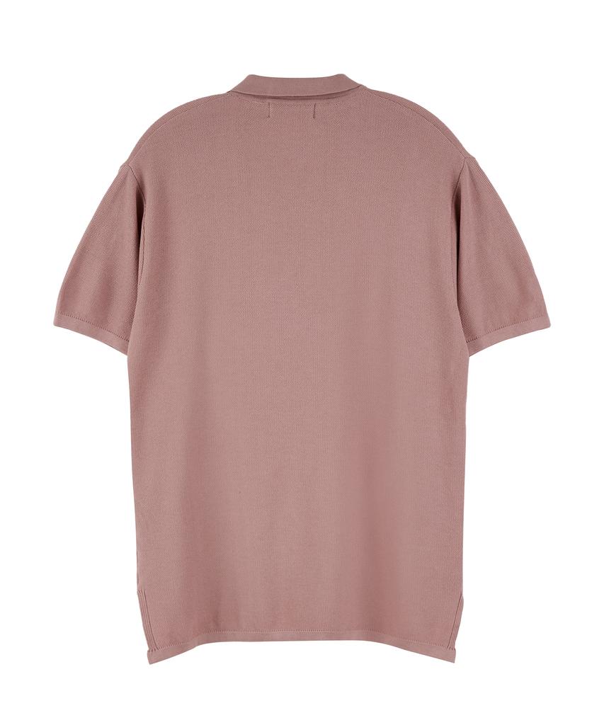 HYII Soft Texture Knit Polo Shirt [Pink]