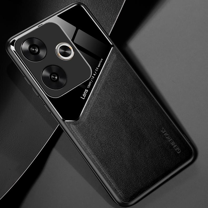 Кожаный чехол с текстурой для Xiaomi Poco F6 Pro F5 5G X6 X5 M6 Pro 4G C65 с автомобильным магнитным держателем-присоской Coque Fundas Capa