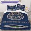 leicester city Pattern Bedding uilt Set uilt Cover Pillowcase Home Decoration Birthday Gift (1 * duvet cover + 2 * pillowcase  without core)70