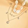 Seaside Sun Necklace Jewelry Versatile Vacation Style Shell String Chain Multi-layer Design Necklace