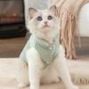 Зимняя утепленная теплая кошачья одежда, тканевая этикетка, стеганый хлопковый жилет, осенняя двухногая кукла, голубой кот, можно тянуть, одежда для питомцев