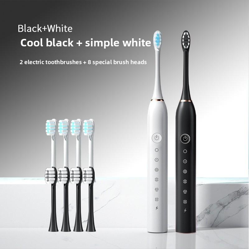 Электрическая зубная щетка, Перезаряжаемая модель, Универсальная щетка с мягкой щетиной для взрослых и детей, Портативный дорожный набор для домашнего использования, Зубная щетка.