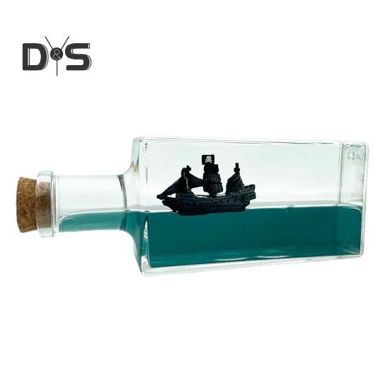 Unsinkable Fluid Cruise Ship Decoration Non Sinking Pirate Boat Drift Bottle Desktop Ornament Kids Adults Christmas Birthday Gift
