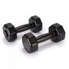 Dumbbells for Fitness PERTO 2 Pcs Composite Plastic Black