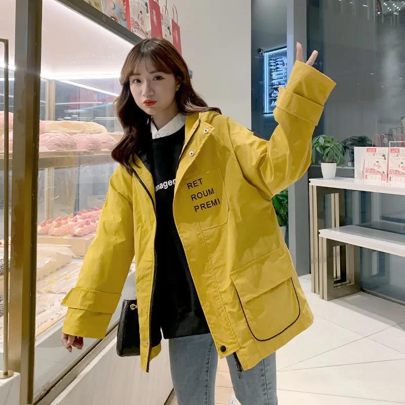 Large Size Women Jacket Spring Hooded Windbreaker Casual Comfortable Top Loose Coat for Youth