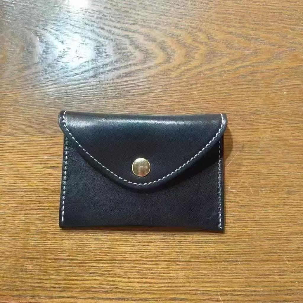 Mendy Card Holder Mini Coin Purse for Women and Men Designer Vintage Genuine Leather Snap Closure Small Pouch for Daily Use