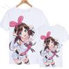 Kizuna AI Hololive VTuber Косплей Футболка 2025 Новая 3D Печать Кавайный Детский Аниме футболка Мужская/Женская Харадзюку Короткий Рукав Футболка Y2k Топ