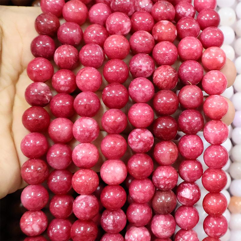 Бусины из натурального камня и кристалла: Круглые бусины для бижутерии - Цветные ожерелья, браслеты, подвески DIY Аксессуары
