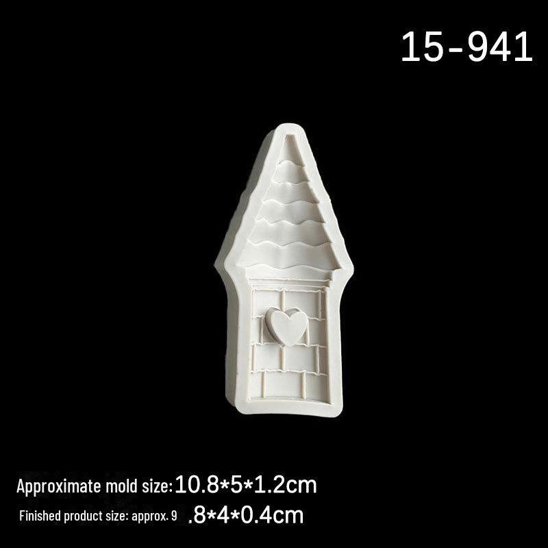 DIY Cartoon House Silicone Mold for Cake and Chocolate Decoration