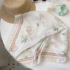 Literary Fresh Square Scarf Headscarf Tulip Silk Scarf Neckerchief Romantic Gentle Hair Tie Decorative Neckerchiefs