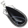 Pendant Grey Botswana Agate Gemstone Mother's Day Gift Silver Jewelry 2.5"