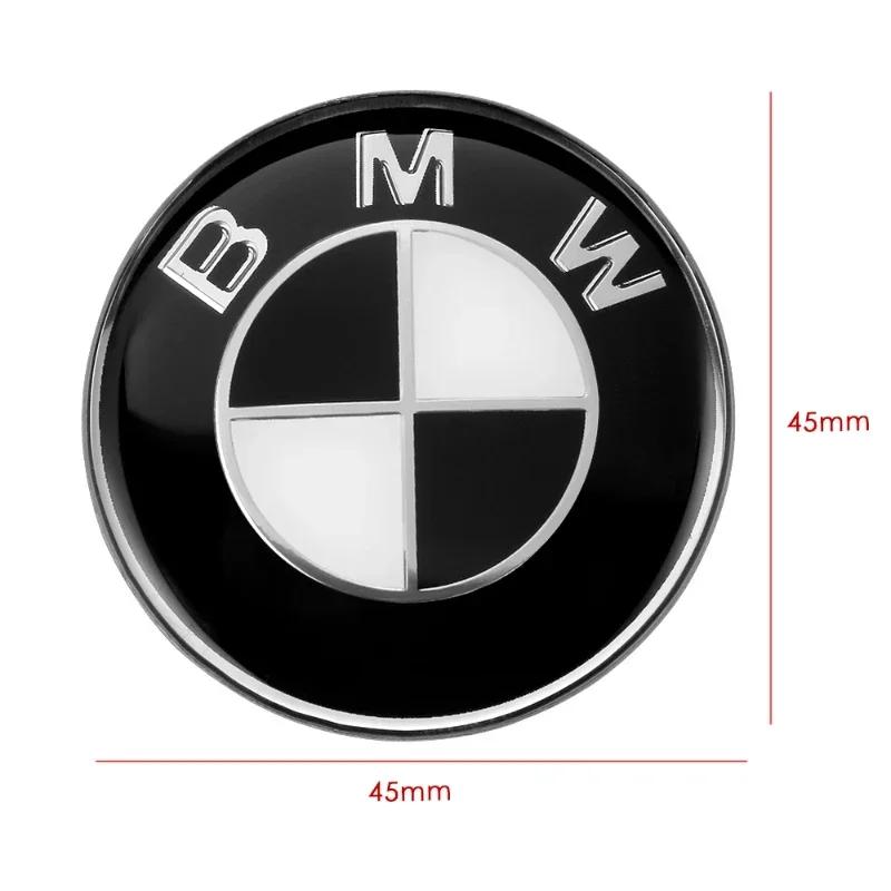 2026 Hot 1Pcs 45mm Car Steering Wheel Badge Emblem Sticker Auto-Styling For BMW E36 E46 E53 E90 E60 E61 E93 E87 X1 X3 X5 X6 F30 F20 F10