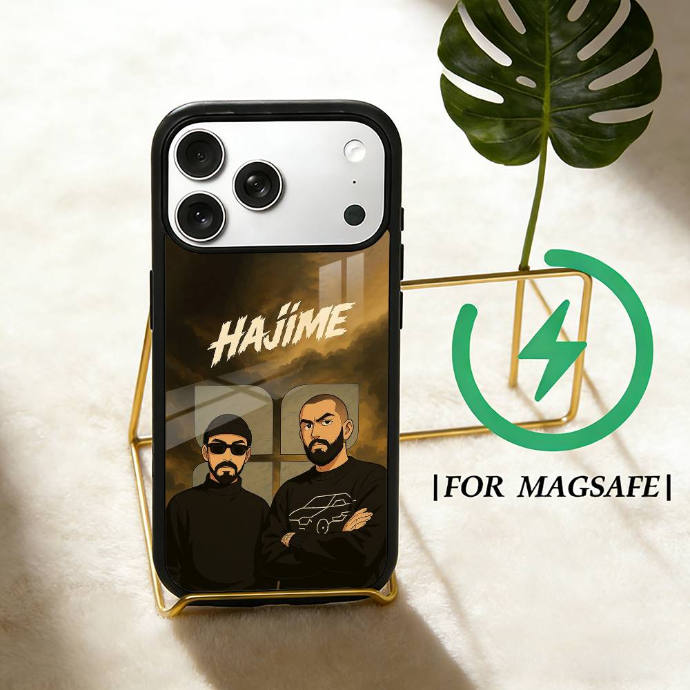 MiyaGi H-Hajime Andy Panda Чехол для телефона для iPhone 17 16 15 14 13 12 Pro Max Plus для Magsafe Зеркальный Беспроводной Магнитный Чехол