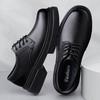 Fashion New Mens Lace-Up Platform Leather Shoes Business Casual Oxfords Thick Sole Breathable Anti-Slip Formal Shoe for Men Wedding Work