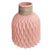 Nordic Style Plastic Faux Ceramics Striped Vase Desktop Decor for Home
