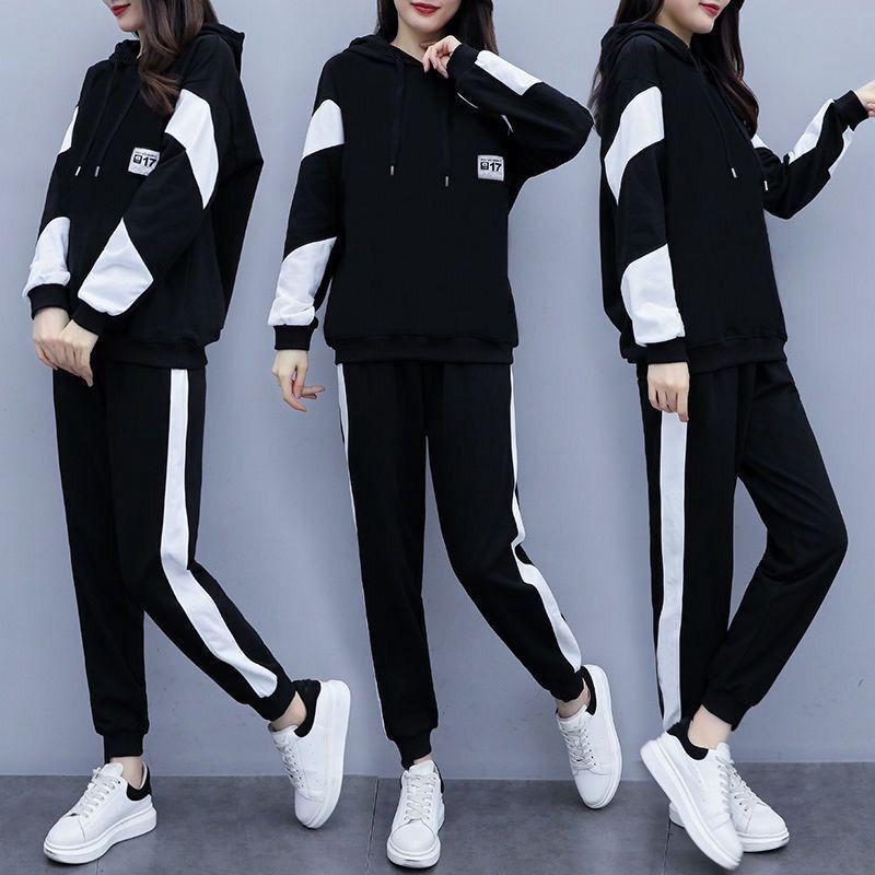 Plus Size Women's Sportswear Set - 2022 Autumn Fashion Loose Fit Two-Piece