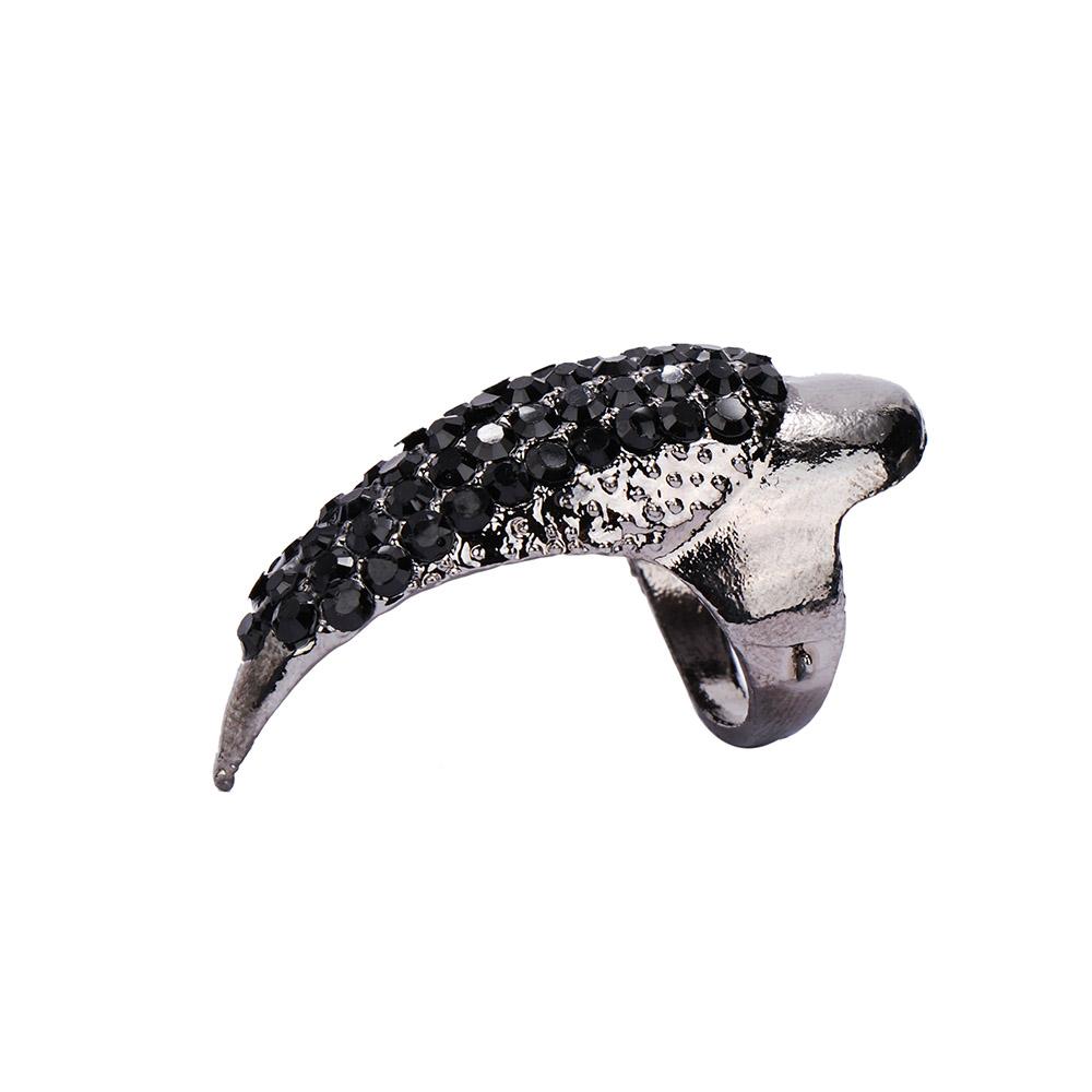 Cool Rock New Brand Crystal Rhinestones Eagle Claw Hook Ring Exquisite Gothic Punk Finger Nail