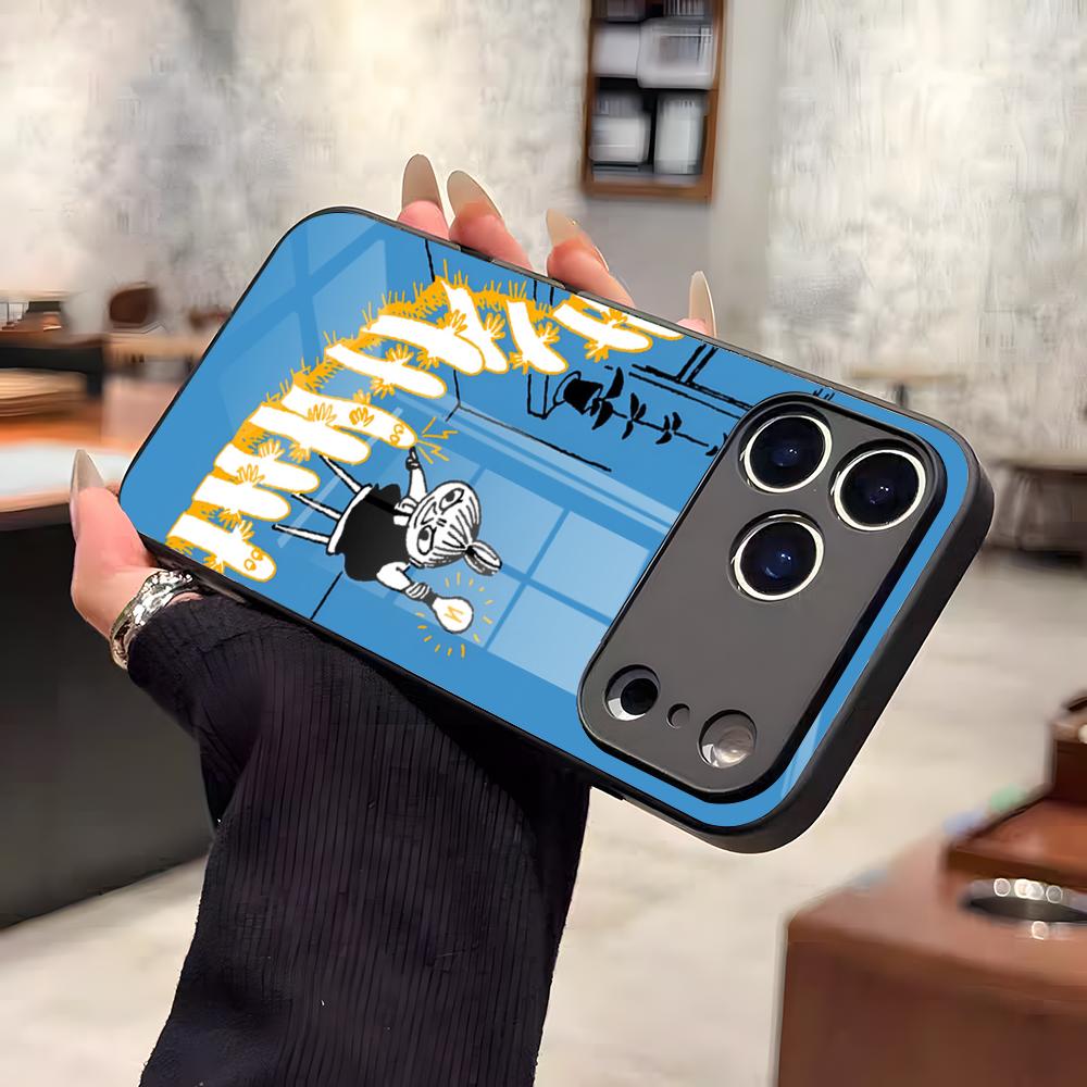 Аниме L-LittleS M-Мой Чехол Для Телефона Для IPhone 17 Air 16 E Pro Max 15 14 13 Mini 12 Pro 11 Max Plus Черный Стеклянный Чехол