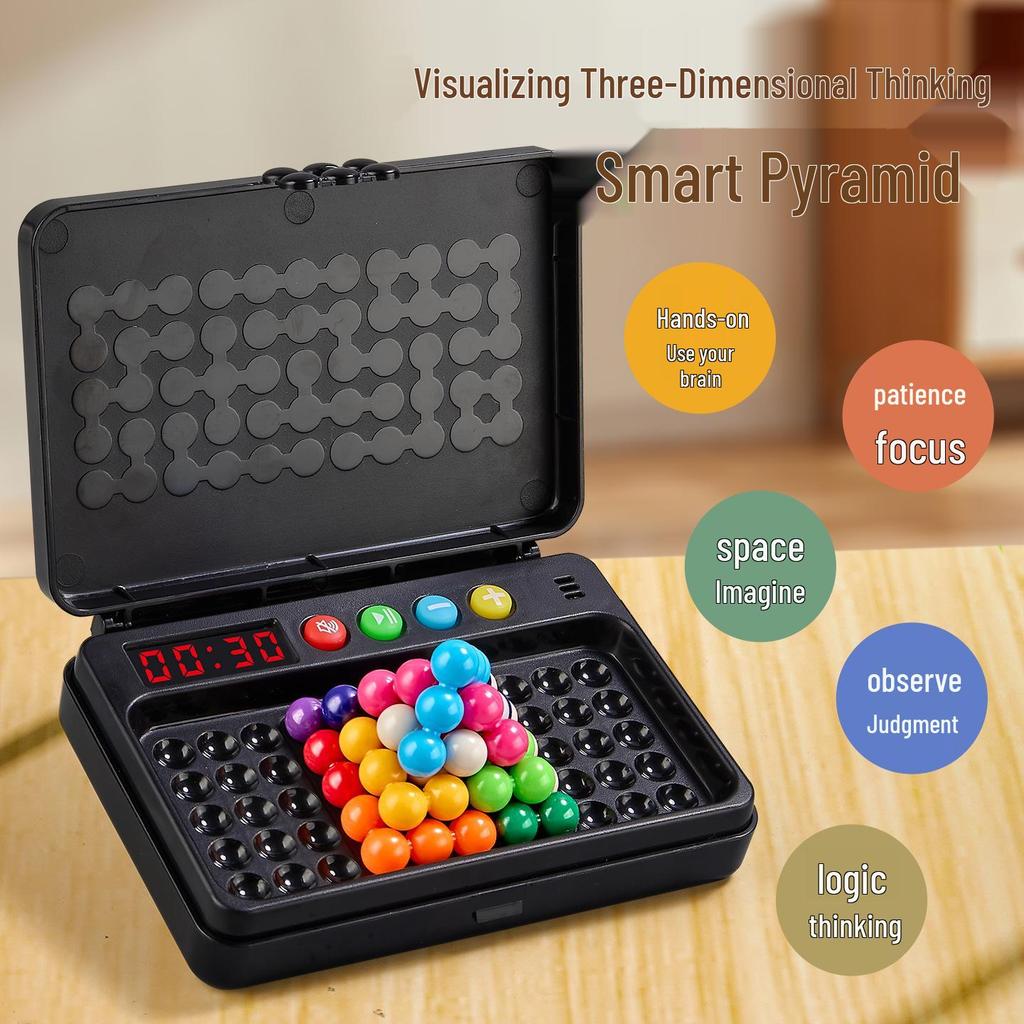 Smart Magic Beads Pyramid Puzzle: Cross-Border Challenge for Kids' Logical Thinking