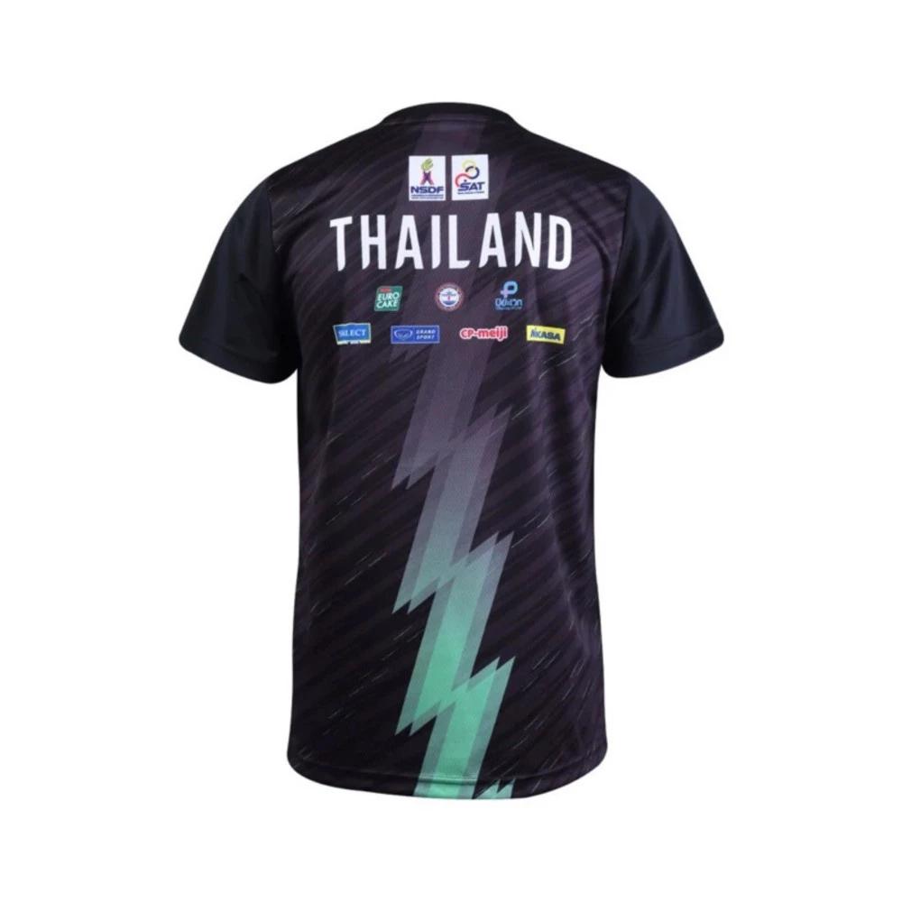 ТАИЛАНД Национальная женская волейбольная форма 2023 года ДЖЕРСИ ЧИР Фан-версия для печати Быстросохнущая футболка с круглым вырезом и коротким рукавом Униформа с логотипом Таиланда Спорт