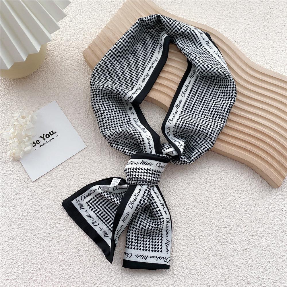 New Scarves Silk Scarves Women'S Spring And Autumn Season Long Decorative Professional Scarves Summer Thin Styles Paired With Shirts Stylish