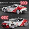 1:32 Scale GR86 AE86 Sports Car Model Toy Metal Diecast Doors Opened Pull Back Miniature Vehicles Models Kids Desktop Ornaments