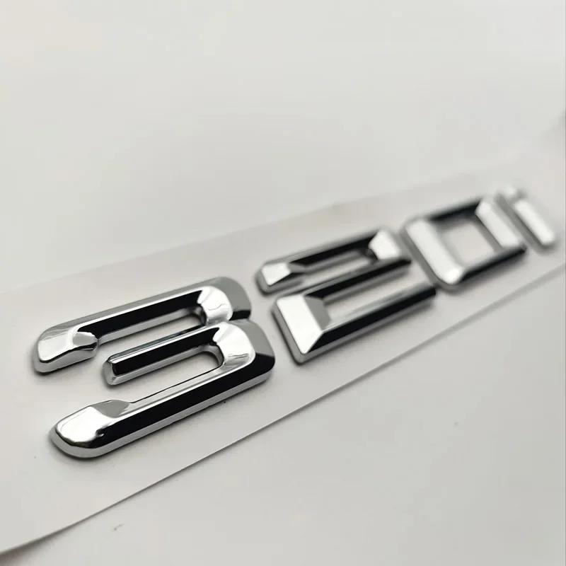 swpzb8 ABS Chrome Car Trunk Letters Emblem Fit For F30 E90 G20 E46 320i 325i Non-OEM Auto Accessories