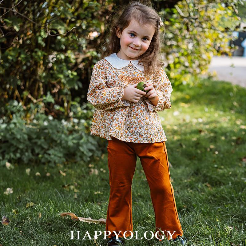 Детские леггинсы Happyology из чистого хлопка с оборками и расклешенными штанинами