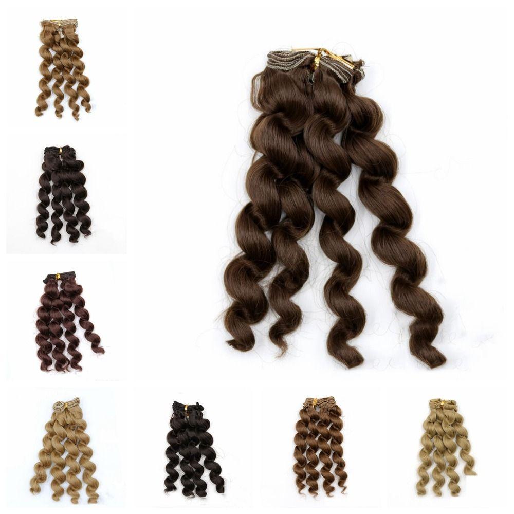 BJD парики кукольные волосы парик кукольные волосы BJD вьющиеся кукольные волосы для 1/3 1/4 1/6 1/12 вьющиеся кукла