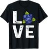Funny Love Blueberry Fruit Love Blueberries Best Tasty Berry Cool T-Shirt Unisex Style Shirts for Women Clothing Streetwear