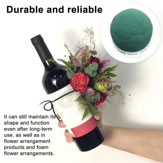 12/24 шт. Круглые блоки из цветочной пены, Портативные блоки из пены для цветочной композиции, Водоудерживающая пена, Держатель для цветов для украшения бутылок, Свадьба