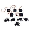 5 Sets 55G Servo Motor and Arms 180 Degree Angle Plastic Gear Analog Servo Motor for Biped Robot RC Car Boat 3‑7.2V