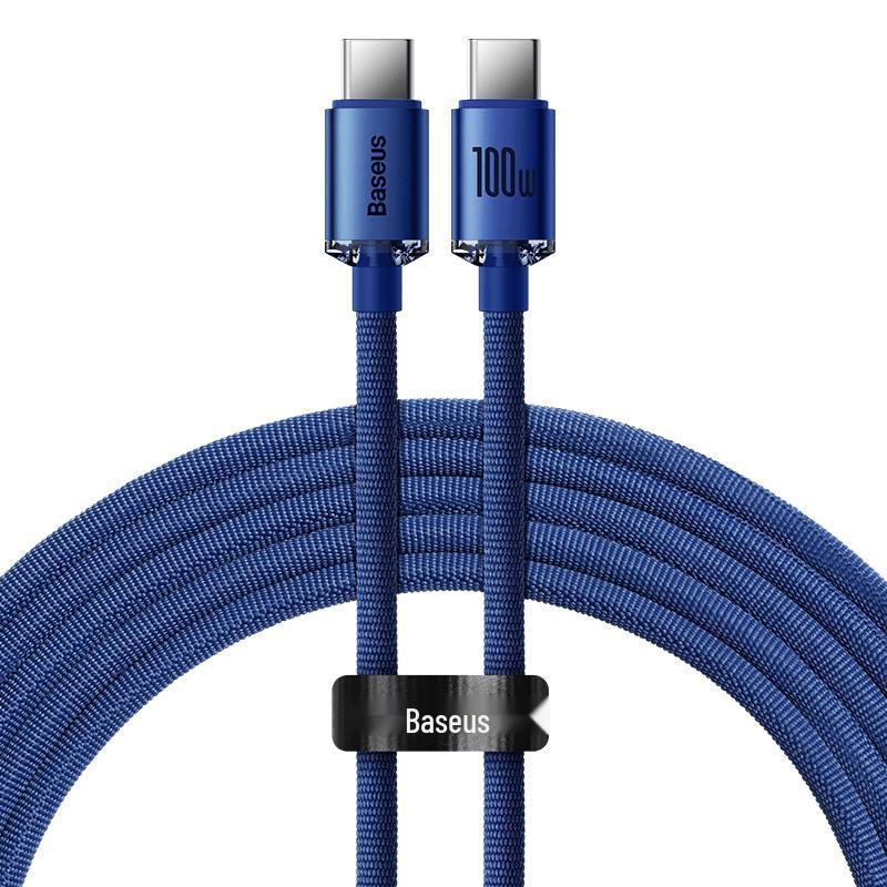 Baseus Плетеный кабель Crystal Shine 100 Вт USB-C на USB-C для быстрой зарядки