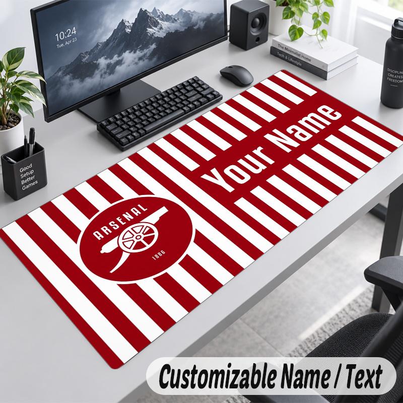Arsenal Personalized Large Mouse Pad Custom Name Text Extended Desk Mat Gaming Mousepad