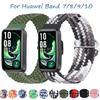 Nylon Elastic Loop Strap For Huawei Band 7/8/9/10 Sports Braided Wristband Breathable Comfortable For Huawei Band 10/9/8/7 Belt