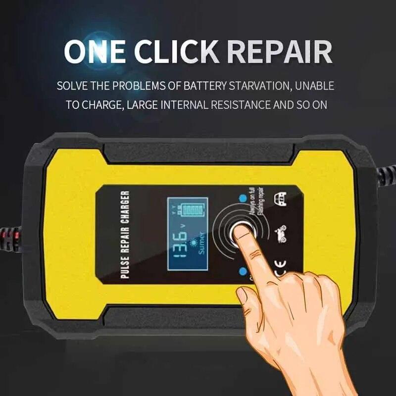 1 шт. Автомобильное зарядное устройство для аккумулятора, импульсное, для ремонта мотоциклов и автомобилей, подходит для зарядки свинцово-кислотных аккумуляторов с 12 В 6 А