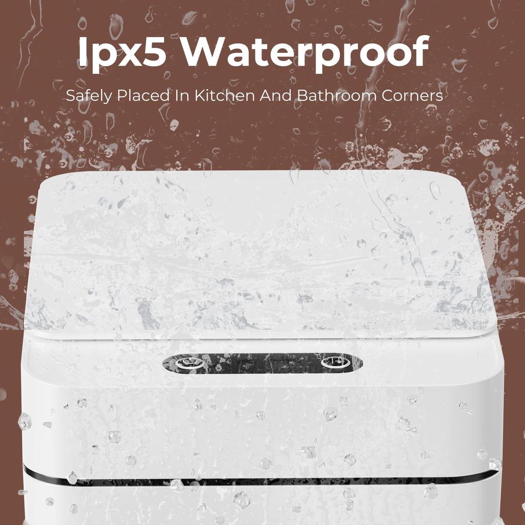 Мусорное ведро для ванной с крышкой 12 литров умное с датчиком движения крышки мусорное ведро водонепроницаемое узкое маленькое мусорное ведро для кухни