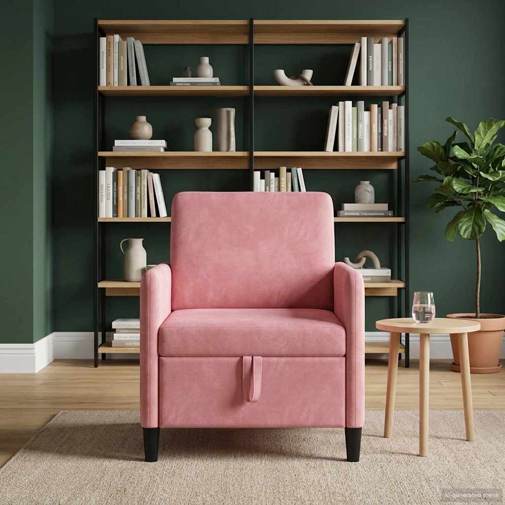 Pink Storage Sofa 72 x 78 x 87 cm Polyester
