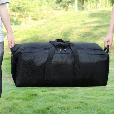 Сумка для хранения туристического снаряжения. Большая спортивная сумка. Прочная черная ткань Оксфорд.