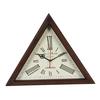 30 Cm Triangle Wall Clock, Brown Wood Frame Wall Decorative, Room, Living, Studies, Offices, Home Decor Best Item for Gift
