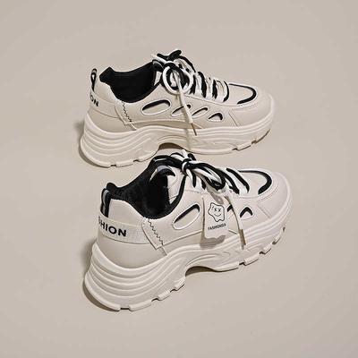 Весенне-осенние Завязывающиеся Бежевые Женские Кроссовки Мэри Джейн Белые Лоферы Женская Взрослая Обувь Спорт 2025лето Десятки Широкая Стопа Верх