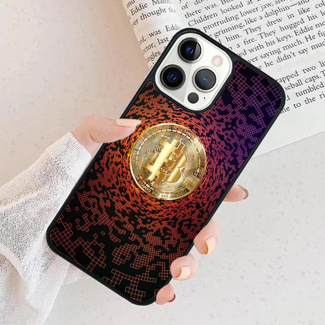 Чехол для телефона BTC Bitcoin для iPhone 17 Air 15 16 Чехол 11 13 14 Pro Max 12 Plus Max Fundas