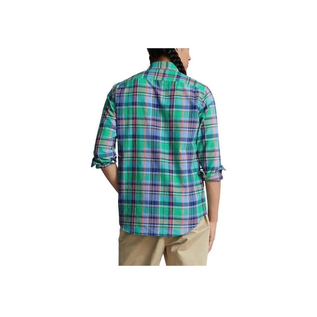Polo Ralph Lauren Classic Fit Plaid Oxford Workshirt Men Shirts Green MNPOWOV16823-524