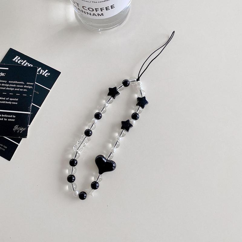 Браслет-цепочка с бисером в виде медведя-щенка для мобильного телефона, ремешок для телефона с защитой от потери, брелок с бусинами и подвеской для Xiaomi, iPhone