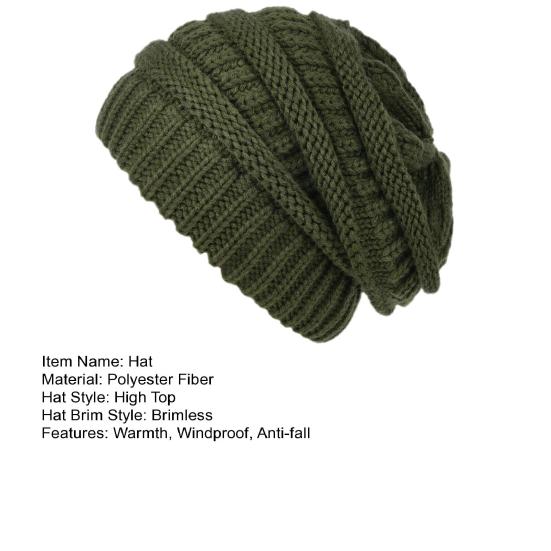 Унисекс зимняя шапка плотная вязка ветрозащитная сохраняющая тепло защита ушей головной убор без полей эластичная мешковатая кепка для школы и лыж