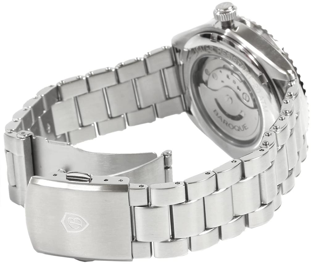 BAROQUE Часы Часы Автоподзавод Сделано в Японии Скелетон Ремешок из нержавеющей стали Запас хода Зеленый [BAROQUE] Мужские Дайверские BA3006S-19M