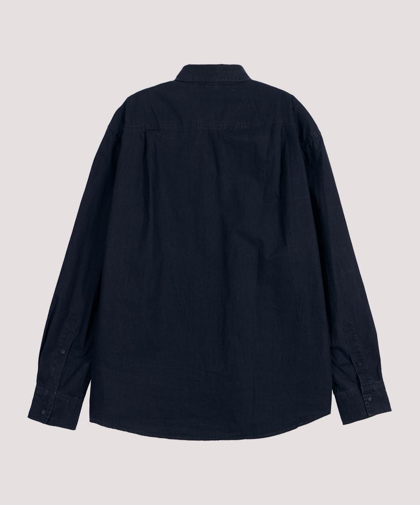 В НАСТОЯЩЕЕ ВРЕМЯ Куртка-рубашка с карманами, garment washed_Черный