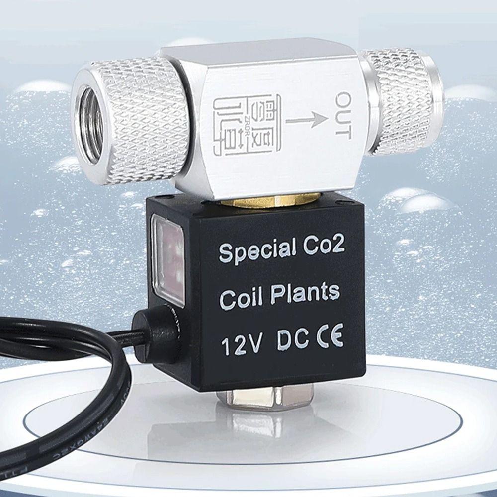 12V DC Aquarium Co2 Solenoid Valve Noiseless Magnetic Valve Accessories Aquarium Co2 Regulator