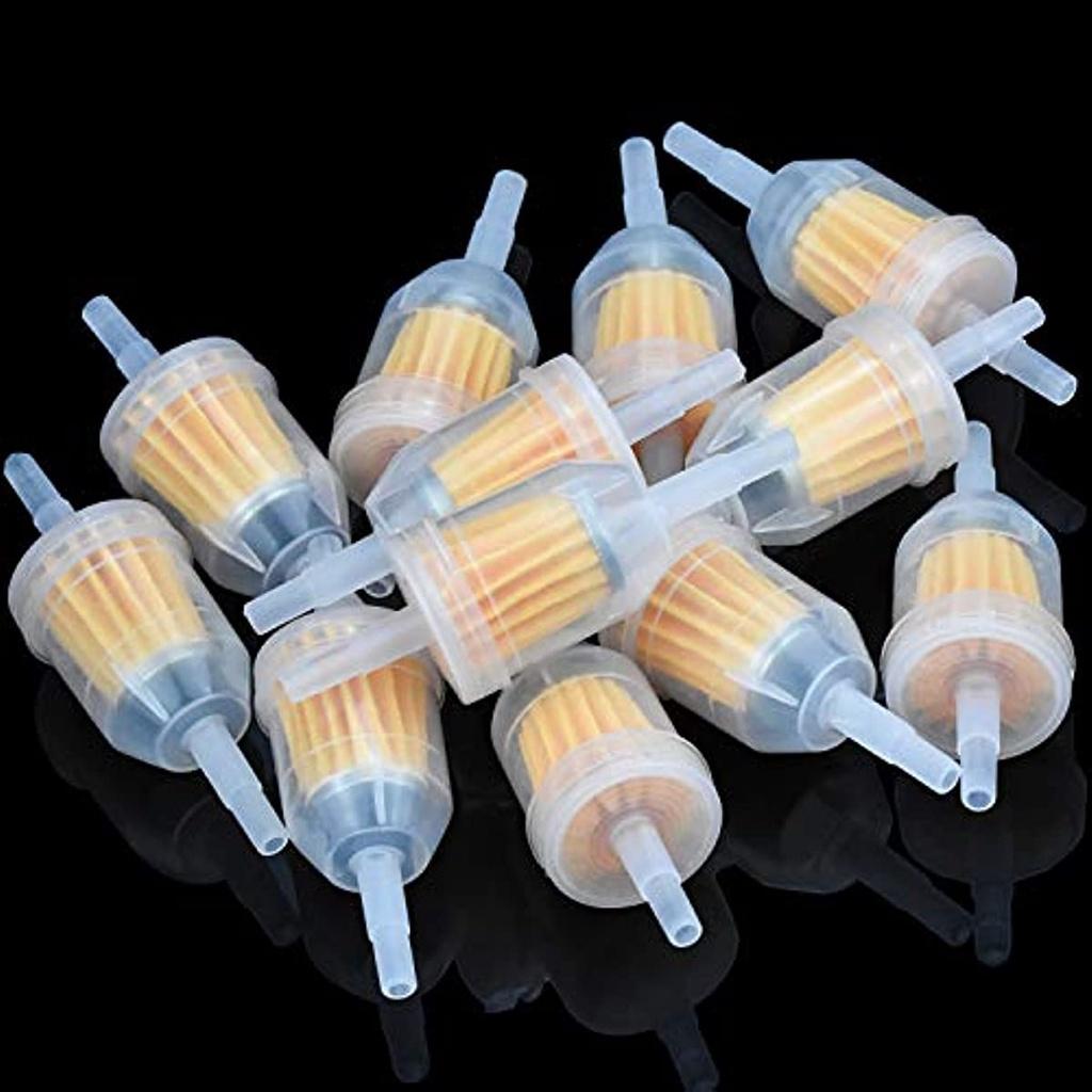 Упаковка из 12 топливных фильтров 6 мм/8 мм, бензиновый фильтр, универсальный газойль, жидкий фильтр, бензиновый фильтр для газонокосилки, автомобиля, мотоцикла, скутера, мопеда, дизельного мопа