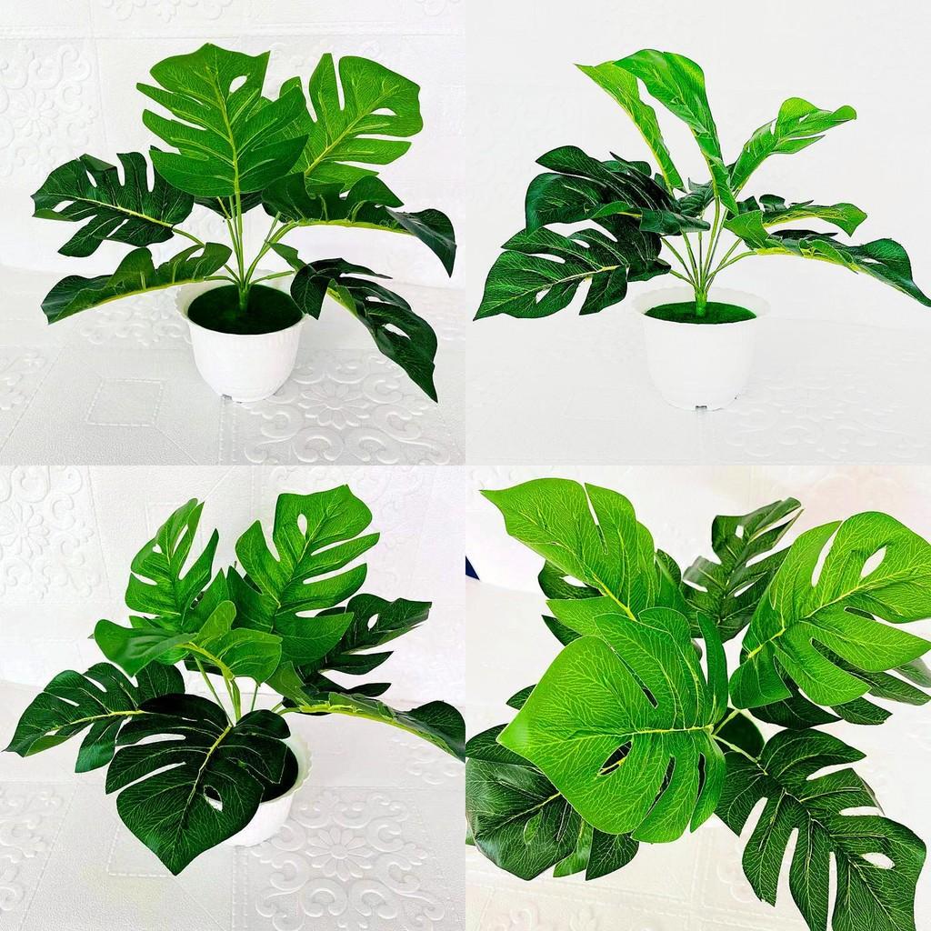 Искусственный зеленый горшок с растением 9 Лист черепахи Искусственная листва Домашний фотодекор